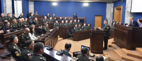 The meeting of Irakli Sesiashvili with the Students of the Command and General Staff College at Davit Agmashenebeli National Defence University