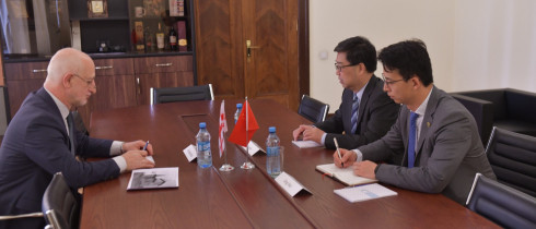 The meeting of Ilia Nakashidze with the Ambassador of China