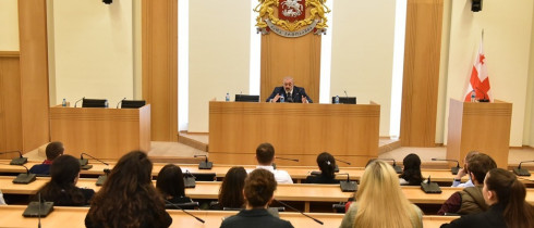 The meeting of Koba Kobaladze with the Defense and Security Committee members of the Youth Parliament