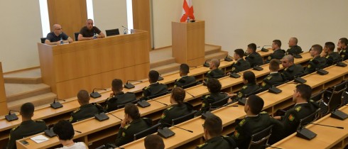 The meeting of Irakli Sesiashvili with the Cadets of the Training Battalion of the National Defense Academy