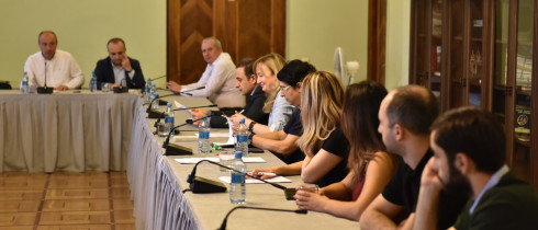The Procedural Issues and Rules Committee discussing authority of MP Vladimer Kakhadze