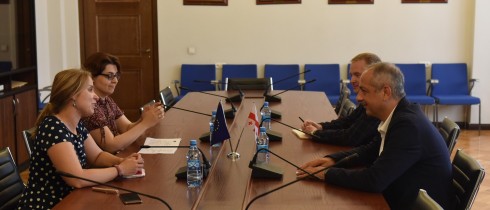 The meeting of Irakli Sesiashvili with the EU Representation Attaché