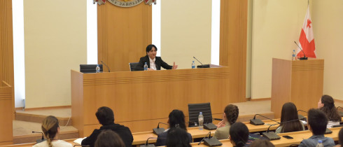 The meeting of Irma Inashvili with the Youth Parliament Members