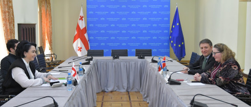 ეკა ბესელია ნორვეგიის სამეფოს საგანგებო და სრულუფლებიან ელჩს, ჰელენ სანდ ანდრესენს შეხვდა