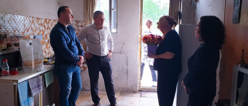 Irakli Abuseridze and Levan Davitashvili Visiting Meritorious Pedagogue