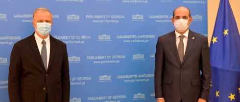 The meeting of Giorgi Khelashvili and Teona Akubardia with the Ambassador of the Hashemite Kingdom of Jordan