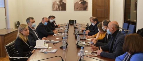 The meeting of Sozar Subari and Irakli Zarkua with the SDC representatives