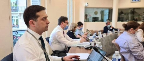 Levan Ioseliani participating in the sitting of the PACE Committee on Social Affairs, Health and Sustainable Development