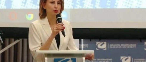 Tamar Taliashvili Participating in Awarding Ceremony of Winners of History Competition