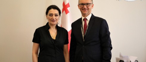 Meeting of Tamar Charkviani with Deputy Chief of Mission of the Republic of Poland of Georgia, Mariusz Pietrzak