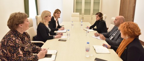 ხატია წილოსანი და ბაია კვიციანი გაეროს ბავშვთა ფონდის (UNICEF) წარმომადგენელს შეხვდნენ