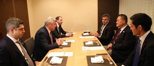 Meeting of Shota Khabareli and Irakli Mezurnishvili with the President of the Olympic Committee of Japan