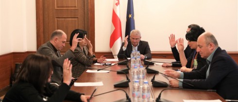 The Parliamentary Credentials to be terminated for Nona Mamulashvili on the basis of the personal application