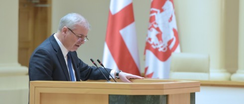 Irakli Kadagishvili Introducing 2022 Activity Report of Rules and Procedural Issues Committee