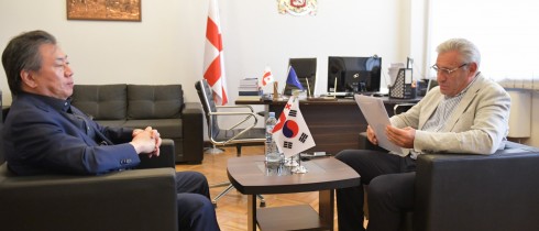 Meeting of Shota Khabareli with the Charge d’Affaires of the Republic of Korea, Kim Tong Op