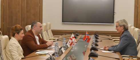 რატი იონათამიშვილი საქართველოში ნორვეგიის სამეფოს ელჩს შეხვდა