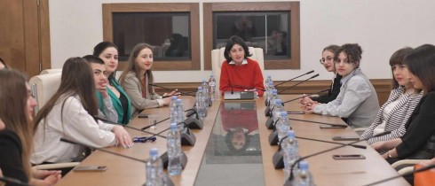 სალომე ქურასბედიანი სტუდენტებს შეხვდა