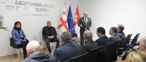 Meeting of Mikheil Sarjveladze with the ethnic minorities in Rustavi