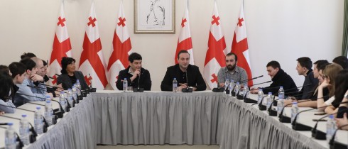 Meeting of Nodar Turdzeladze and Beka Davituliani with Tbilisi N54 Public School children