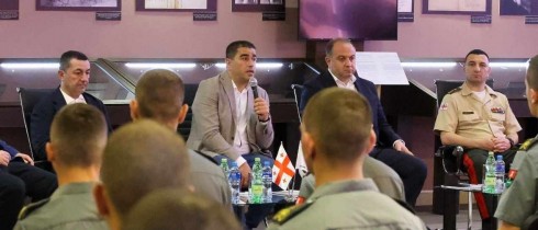 Shalva Papuashvili Visiting National Defense Academy of Georgia together with Minister Irakli Chikovani