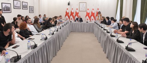 Meeting of Zaza Lominadze with the Students’ Parliament members