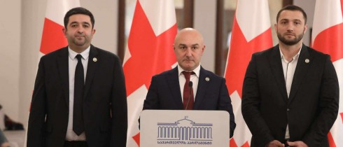 Ilia Injia, Varlam Liparteliani and Nika Elisashvili leaving the Parliamentary Majority to set up the Opposition Political Group “European Socialists”