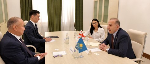 Meeting or Anton Obolashvili with the Ambassador of Kazakhstan