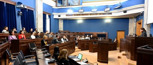 მაია ბითაძე სოხუმის უნივერსიტეტის სტუდენტებს შეხვდა
