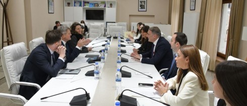 შოთა ბერეკაშვილი, მაია ბითაძე და ლევან მახაშვილი ენერგეტიკული გაერთიანების სამდივნოს დირექტორს, არტურ ლორკოვსკის შეხვდნენ