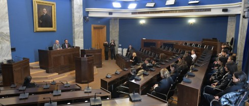 Ilia Injia and Zurab Rurua met with the children of Martvili St. Ambrose the Confessor School