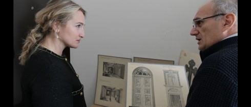 Mariam Lashkhi and Imeda Nikuradze Visited the Institute of History and Ethnology