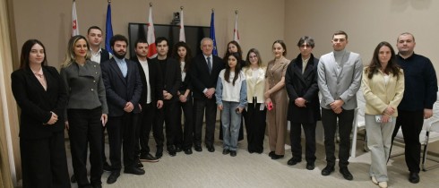 გიორგი ვოლსკი  სოხუმის სახელმწიფო უნივერსიტეტის სტუდენტების საინიციატივო ჯგუფს შეხვდა