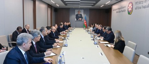 Nikoloz Samkharadze Met with the Minister of Foreign Affairs of Azerbaijan 