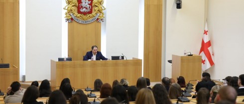 Nikoloz Samkharadze addressed members of the Student  Parliament on foreign policy priorities