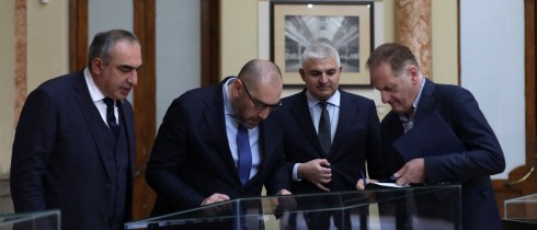 Georgi Sosiashvili and Vladimir Bozhadze Attended an Event Dedicated to the 150th Anniversary of the Publication of “Mother Tongue”