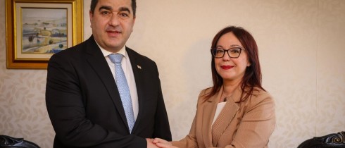 შალვა პაპუაშვილი ალბანეთის პარლამენტის თავმჯდომარის მოადგილეს შეხვდა