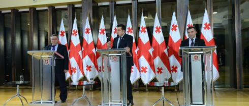 საქართველოს პრეზიდენტის, მიხეილ სააკაშვილისა და საქართველოს პარლამენტის თავმჯდომარის დავით უსუფაშვილის შეხვედრა