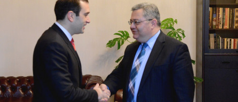 The meeting of David Usupashvili with the Defense Minister, Irakli Alasania