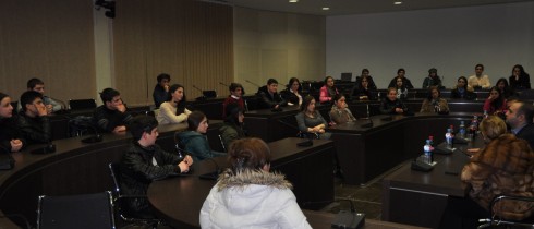 The meeting of Shalva Kiknavelidze with the Zestafoni Youth Parliament members