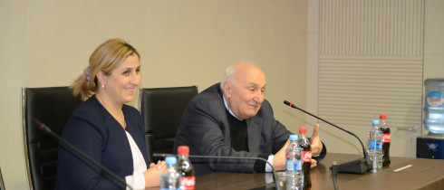 The meeting of Ivane Kiguradze with Zurab Zhvania State Administration School students