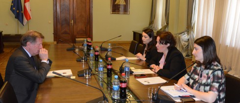 ევროპასთან ინტეგრაციის კომიტეტის თავმჯდომარის, თინათინ ხიდაშელის შეხვედრა ევროკავშირის ელჩთან, იონაშ ჰერმანთან