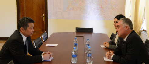 The meeting of the Vice-Speaker, Zviad Dzidziguri with the Ambassador Extraordinary and Plenipotentiary of China to Georgia