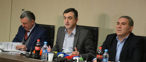 საქართველოს პარლამენტის წევრების, სერგო რატიანისა და ნუგზარ წიკლაურის ბრიფინგი