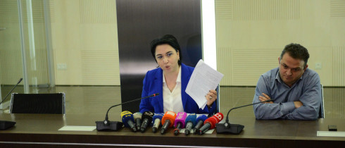 The Press-conference by Eka Beselia and Gedevan Popkhadze regarding the Constitutional Court