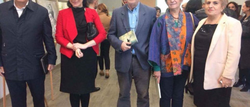 Mariam Jashi and Isko Daseni visited the exhibition of the works by Yazidi Kurds