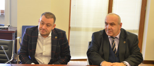 The meeting of Beka Odisharia and Koba Lursmanashvili with the representatives of the Center for Lithuanian Language and Culture