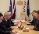 თავდაცვისა და უშიშროების კომიტეტის თავმჯდომარის, ირაკლი სესიაშვილის და კომიტეტის თავმჯდომარის პირველი მოადგილის ალექსანდრე თამაზაშვილის შეხვედრა ლატვიის რესპუბლიკის ახლად არჩეულ პრეზიდენტ, რაიმონდს ვეიონისთან